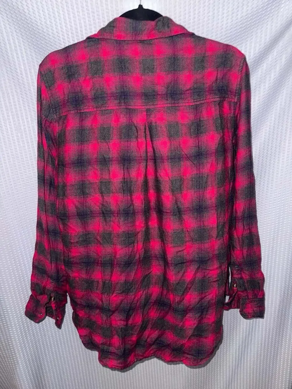 American Eagle Outfitters Ahh-mazingly Soft Boyfriend Fit Plaid Flannel Shirt Si - Picture 2 of 3